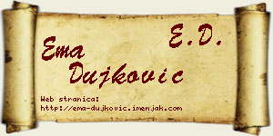 Ema Dujković vizit kartica